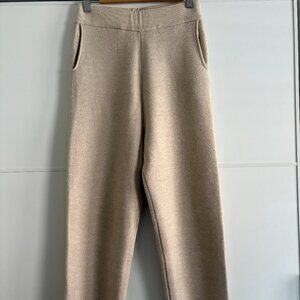Wool & Cashmere Blend Cropped Pants